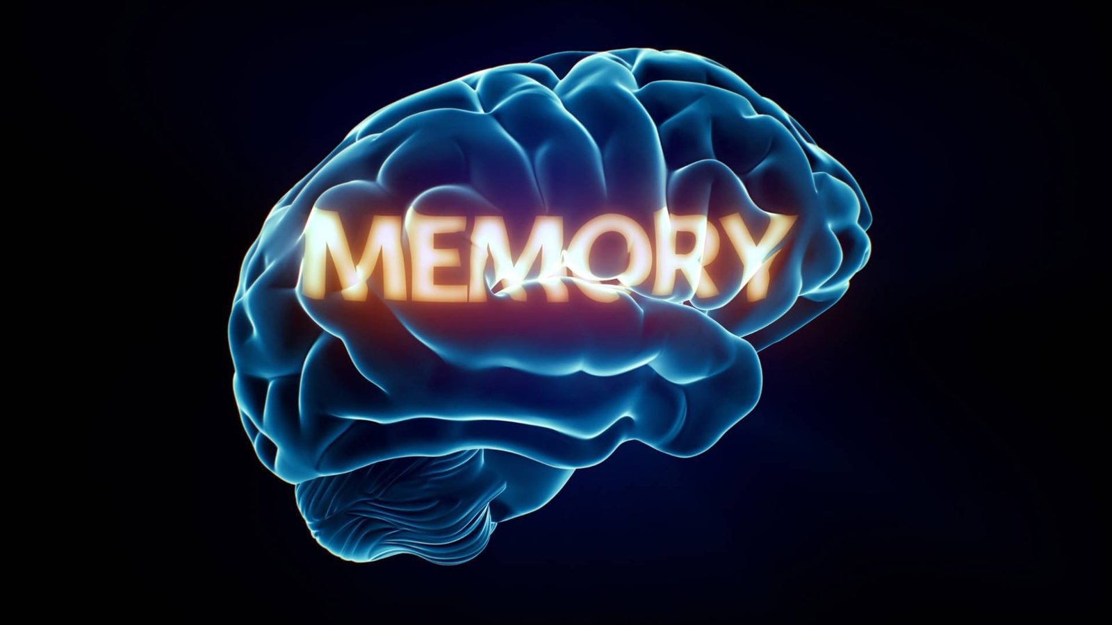 AI brain memory glow