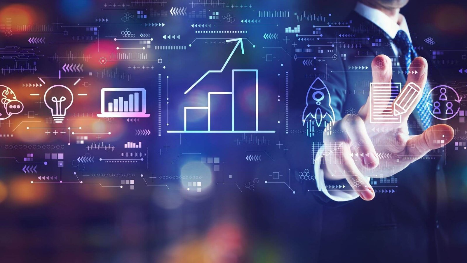 Futuristic analytics dashboard